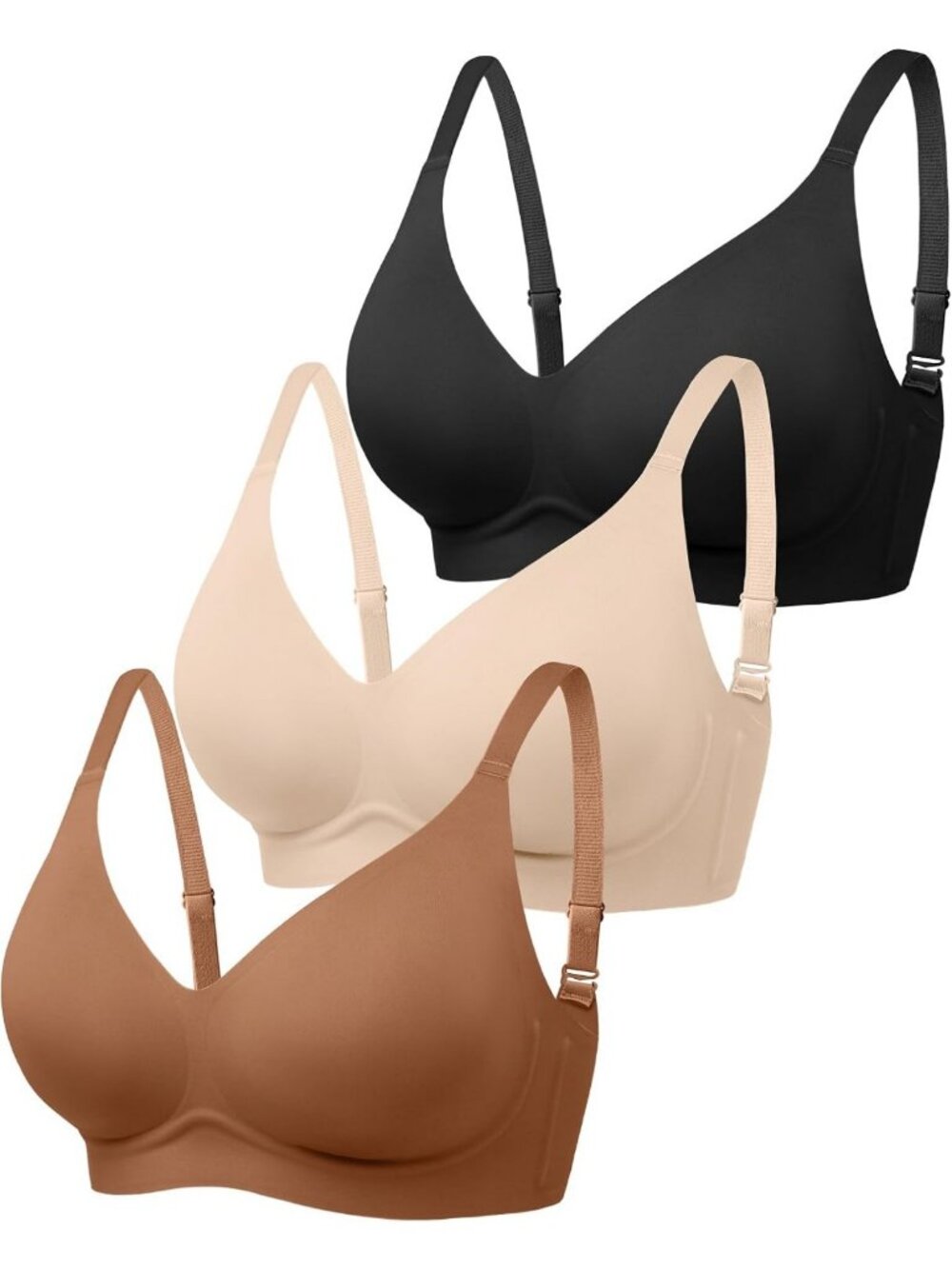 Seamless Wireless Jelly Bras for Women - No Underwire, S-2XL, Soft Padded